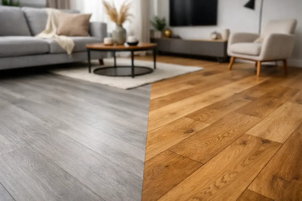Designvinyl oder Parkett im Wohnzimmer?