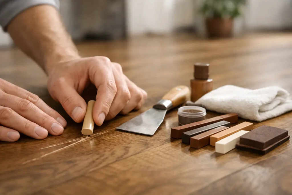Wie lassen sich Parkettkratzer reparieren?