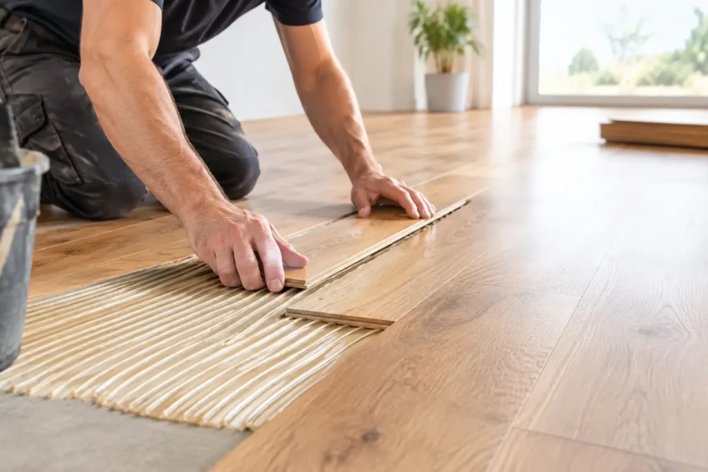 Parkett verkleben: Vorteile für ruhige Räume
